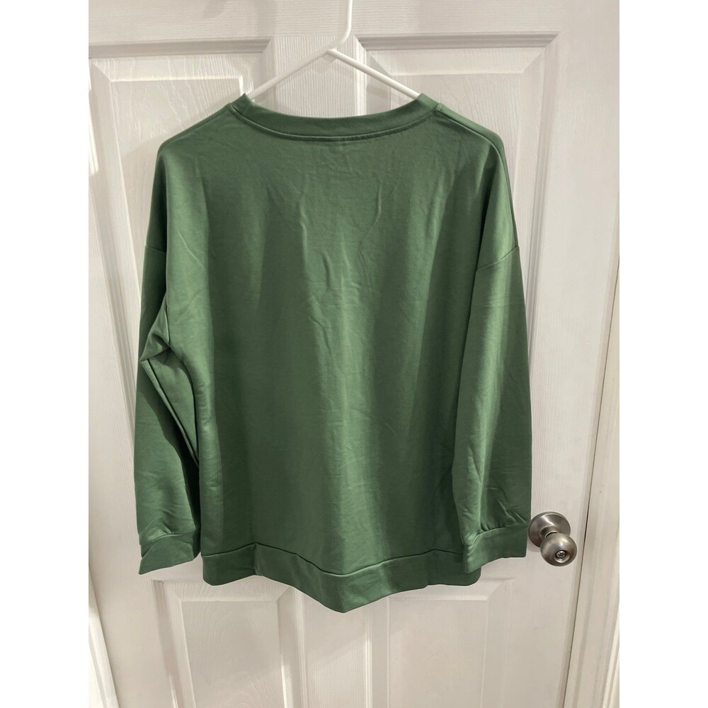 Sweatshirt Size M Green New Without Tags - Picture 2 of 5
